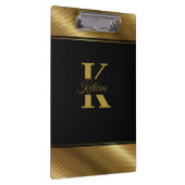 Monogramm personalisiert goldfarben klemmbrett (Rechts)