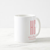 Monogramm personalisiert kaffeetasse (VorderseiteRechts)
