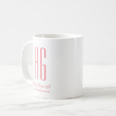 Monogramm personalisiert kaffeetasse (Vorderseite Links)