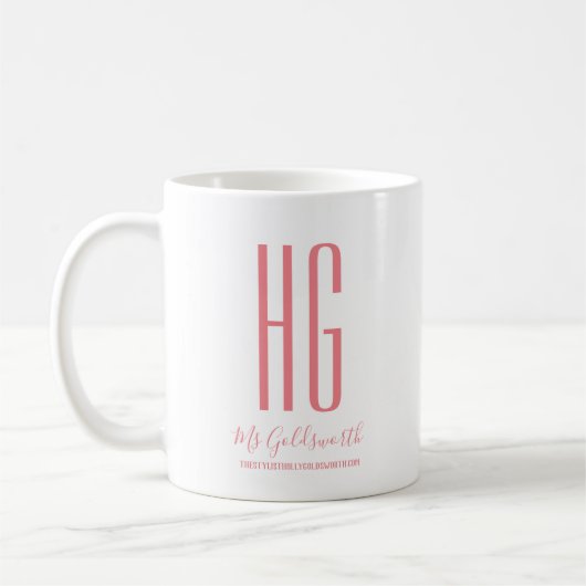 Monogramm personalisiert kaffeetasse (Links)