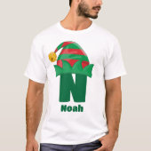 Monogramm Personalisiert mit Name T-Shirt (Vorderseite)