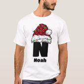 Monogramm Personalisiert mit Name T-Shirt (Vorderseite)