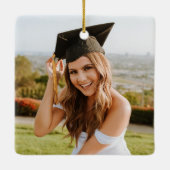 Monogramm Personalisiert mit Name Weihnachten Keramikornament (Rückseite)