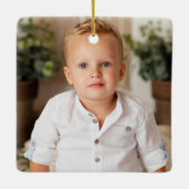 Monogramm Personalisiert mit Name Weihnachten Keramikornament (Rückseite)