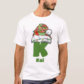 Monogramm Personalisiert mit Name Weihnachten T-Shirt (Vorderseite)