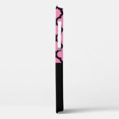 Monogramm Personalisiert Monogramm Pink Black Diam Case-Mate iPhone Hülle (Rückseite / Links)