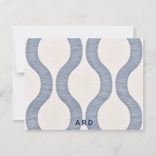 MONOGRAMM PERSONALISIERT PRÄPPENSTATIONÄRE NOTECAR MITTEILUNGSKARTE (Rückseite)