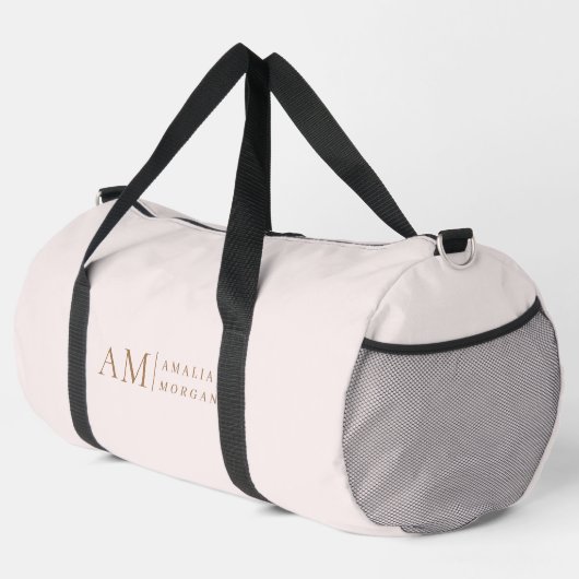 Monogramm Personalisiert rosa Initial und Name Duffle Bag (Rechte Ecke)