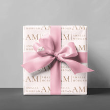 Monogramm Personalisiert rosa Initial und Name