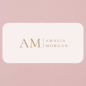 Monogramm Personalisiert rosa Initial und Name Namensschild
