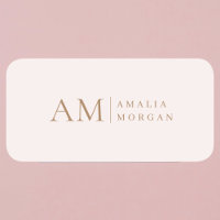 Monogramm Personalisiert rosa Initial und Name
