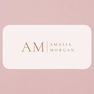 Monogramm Personalisiert rosa Initial und Name Namensschild
