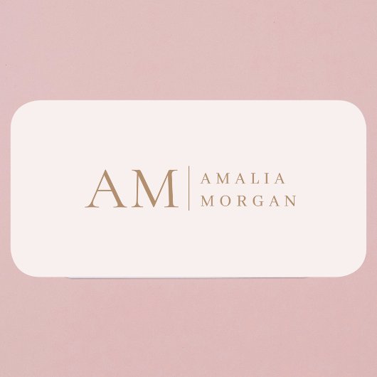 Monogramm Personalisiert rosa Initial und Name Namensschild