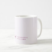 Monogramm Personalisiert rosa Initial- und Name-Ta Kaffeetasse (VorderseiteRechts)