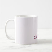 Monogramm Personalisiert rosa Initial- und Name-Ta Kaffeetasse (Links)