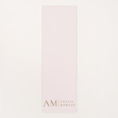 Monogramm Personalisiert rosa Initial und Name Yogamatte (Vorderseite)