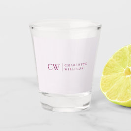 Monogramm Personalisiert rosa Name Shotglas Schnapsglas