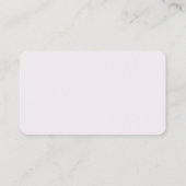 Monogramm Personalisiert rosa Visitenkarte (Rückseite)