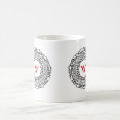 Monogramm Personalisiert Schwarz/Weiß-Swirbel-Desi Kaffeetasse (Mittel)