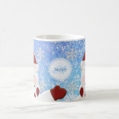 Monogramm personalisiert: Snowman-Tasse Kaffeetasse (Mittel)