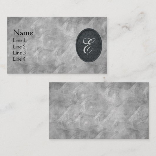 Monogramm Personalisierte Anfangsbuchstabe Elegant Visitenkarte (Vorne/Hinten)