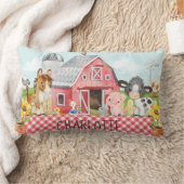 Monogramm Personalisierte Barnyard-Tiere Lendenkissen (Decke)