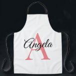 Monogramm Personalisierte benutzerdefinierte Schür Schürze<br><div class="desc">Monogramm Personalisierte benutzerdefinierte Schürze - Rosa</div>