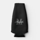 Monogramm personalisierte Flasche cooler Flaschenkühler (Vorderseite)