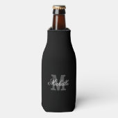 Monogramm personalisierte Flasche cooler Flaschenkühler (Flaschenvorderseite)