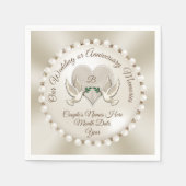 Monogramm, Personalisierte Hochzeitsdiener Napkins Serviette (Vorderseite)