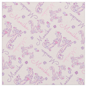 Monogramm personalisierte Namensmonika des Stoff