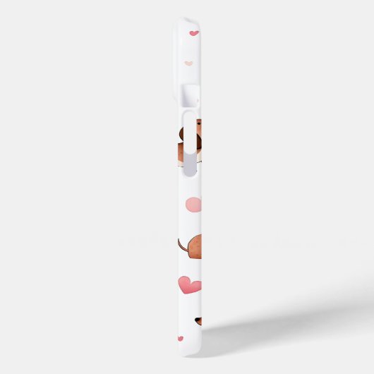 Monogramm Personalisierte Niedliche Dackel Dog Case-Mate iPhone Hülle (Rückseite / Links)