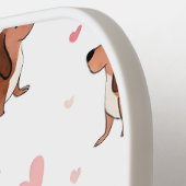 Monogramm Personalisierte Niedliche Dackel Dog Pickleball Schläger (Linke Seite)