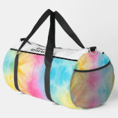 Monogramm Personalisierte Regenbogen-Tie-Dye-Mädch Duffle Bag (Rechte Ecke)