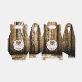 Monogramm, Personalisierte rustikale Hochzeitspare Geschenkschachtel (Ungefaltet)