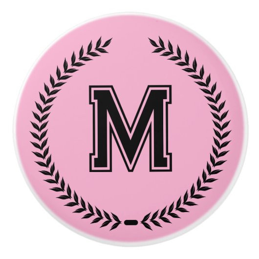 Monogramm personalisierte Schubladengriffe Knöpfe Keramikknauf (Vorderseite)