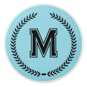 Monogramm personalisierte Schubladengriffe Knöpfe Keramikknauf (Vorderseite)