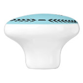 Monogramm personalisierte Schubladengriffe Knöpfe Keramikknauf (Seitenansicht)