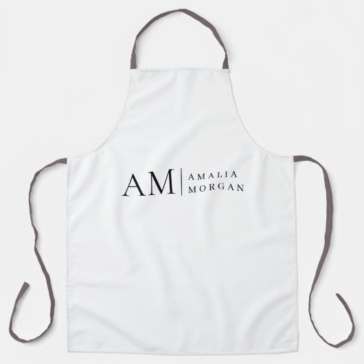 Monogramm Personalisierte Schürze (Vorderseite)