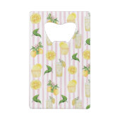 Monogramm Personalisierte Wasserfarben Lemonade Geldbeutel Flaschenöffner (Rückseite)