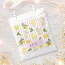 Monogramm Personalisierte Wasserfarben Lemonade Geschenktütchen