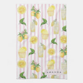 Monogramm Personalisierte Wasserfarben Lemonade Geschirrtuch (Vertikal)