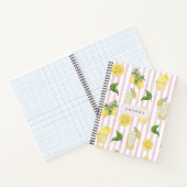 Monogramm Personalisierte Wasserfarben Lemonade Notizblock (Innenseite)