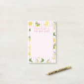 Monogramm Personalisierte Wasserfarben Lemonade Post-it Klebezettel (Auf Schreibtisch)