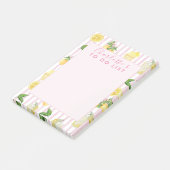 Monogramm Personalisierte Wasserfarben Lemonade Post-it Klebezettel (angewinkelt)