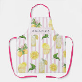 Monogramm Personalisierte Wasserfarben Lemonade Schürze (Vorderseite)