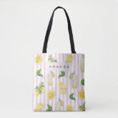 Monogramm Personalisierte Wasserfarben Lemonade Tasche (Vorderseite)