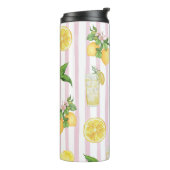 Monogramm Personalisierte Wasserfarben Lemonade Thermosbecher (Nach links gedreht)