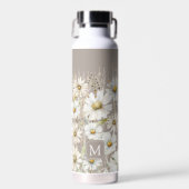 Monogramm Personalisierte Wildblume Trinkflasche (Vorne)