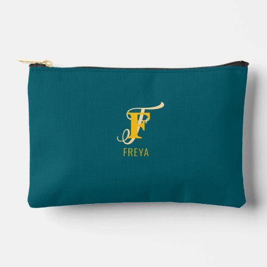 Monogramm personalisierter Anfangsname Zubehörtasche (Vorderseite)